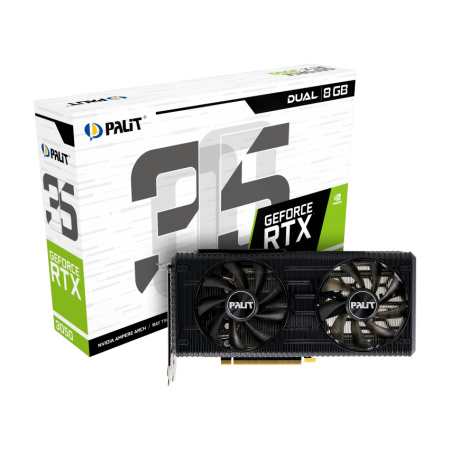 Видеокарта Palit NVIDIA GeForce RTX 3050 DUAL 8ГБ
