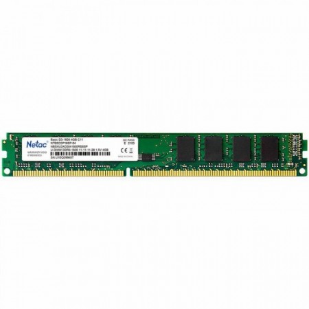 Модуль памяти для компьютера DDR3 NETAC 4Gb NTBSD3P16SP-04 1600MHz CL11 1.5V