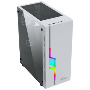 Корпус ATX Powercase Maestro Z3 White RGB Без БП Tempered Glass, 3x 120mm fan, RGB strip, белый, ATX (CMAZW-F3)