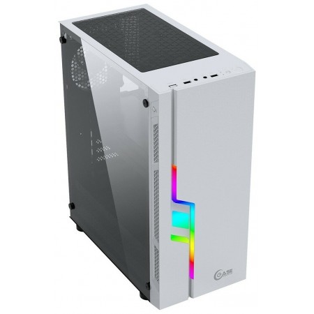 Корпус ATX Powercase Maestro Z3 White RGB Без БП Tempered Glass, 3x 120mm fan, RGB strip, белый, ATX (CMAZW-F3)