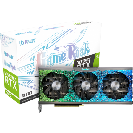 Видеокарта Palit GeForce RTX 3070 GameRock V1 (LHR) [NE63070019P2-1040G]