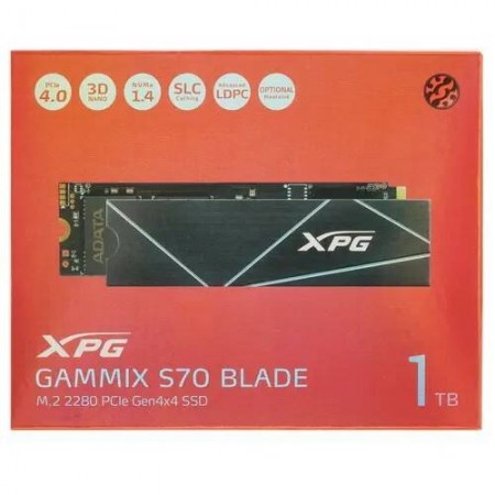 Твердотельный накопитель SSD M.2 2280 1TB ADATA XPG GAMMIX S70 BLADE Client SSD [AGAMMIXS70B-1T-CS] 