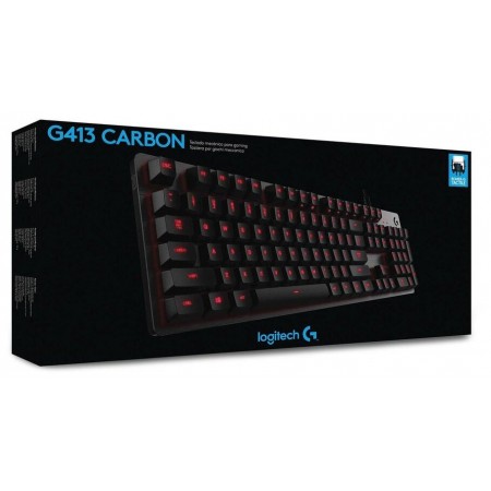 Клавиатура Logitech G413, игровая, механическая, подсветка, USB, чёрный (920-008309)
