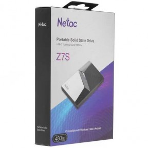 Внешний  накопитель SSD Netac External Z7S USB 3.2 480Gb