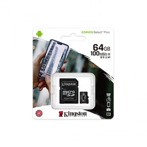 Флеш карта microSDHC 64GB microSDXC Class10 Kingston <SDCS2/64GB> Class10 UHS-I 