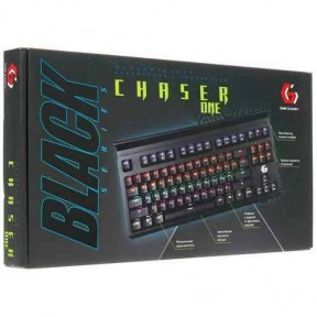 Клавиатура  Gembird KB-G520L USB, чёрн, 87 кл., Rainbow, 10 реж., 1,8м, подставка д/планшета