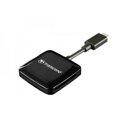 Transcend Универсальный картридер /TS-RDC2K / Black, SDHC, microSDHC, Card-Reader, USB Type-C, OTG