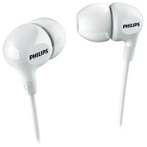 Внутриканальные стереонаушники Philips SHE3550, 3.5 мм, вкладыши, белый [she3550wt/00]
