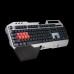 Клавиатура A4 Bloody B418 игровая, мультимедиа, подсветка LED, USB, серый