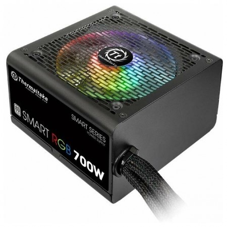 Блок питания 700 Вт Thermaltake Smart RGB 700 80+ (24+4+4pin) APFC 120mm fan color LED 6xSATA RTL 2515