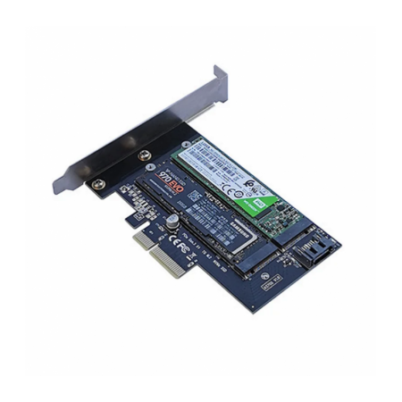 Адаптер PCI-E Для M.2 SATA SSD+M.2 NVME AgeStar AS-MC02